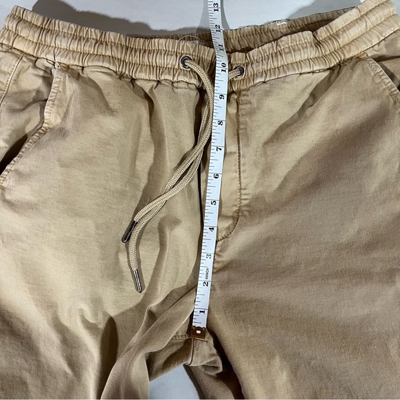 Marine Layer Tan Khaki Saturday Athletic Fit Pants Medium Drawstring Waist - Picture 11 of 12